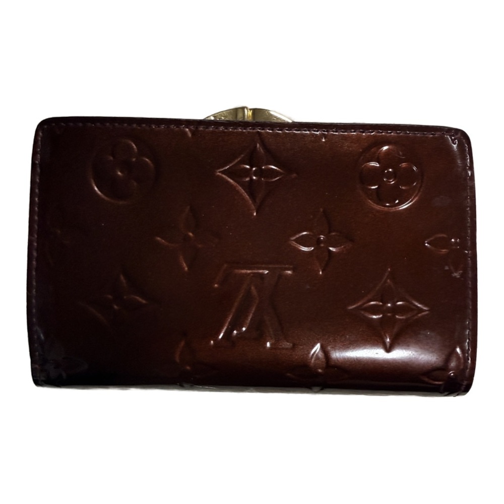 Louis Vuitton Amarante Burgandy Vernis Patent Monogram Kisslock Wallet - Picture 2 of 10